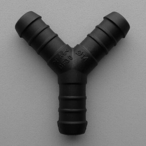 Y račva razdelnik. – spojnica za creva 14mm (PVC)