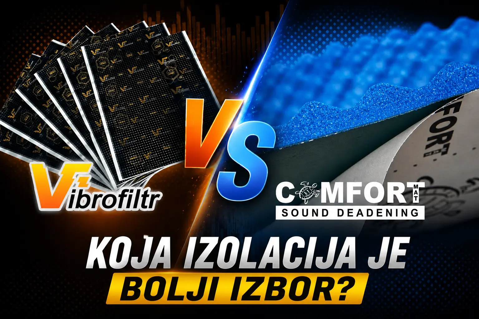 Comfort Mat vs Vibrofiltr – Koja Auto Izolacija je Prava za Vas